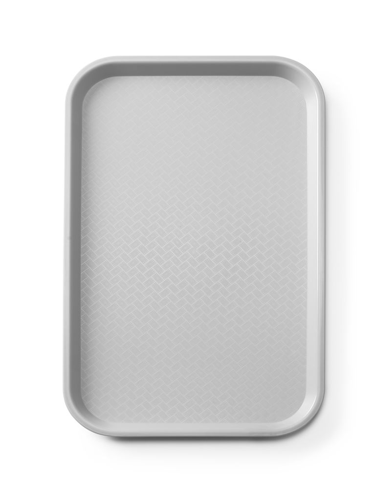 Polypropylene fast food tray GN 1/1, AmerBox, GN 1/1, Light grey, 530x325x(H)20mm, Rectangular