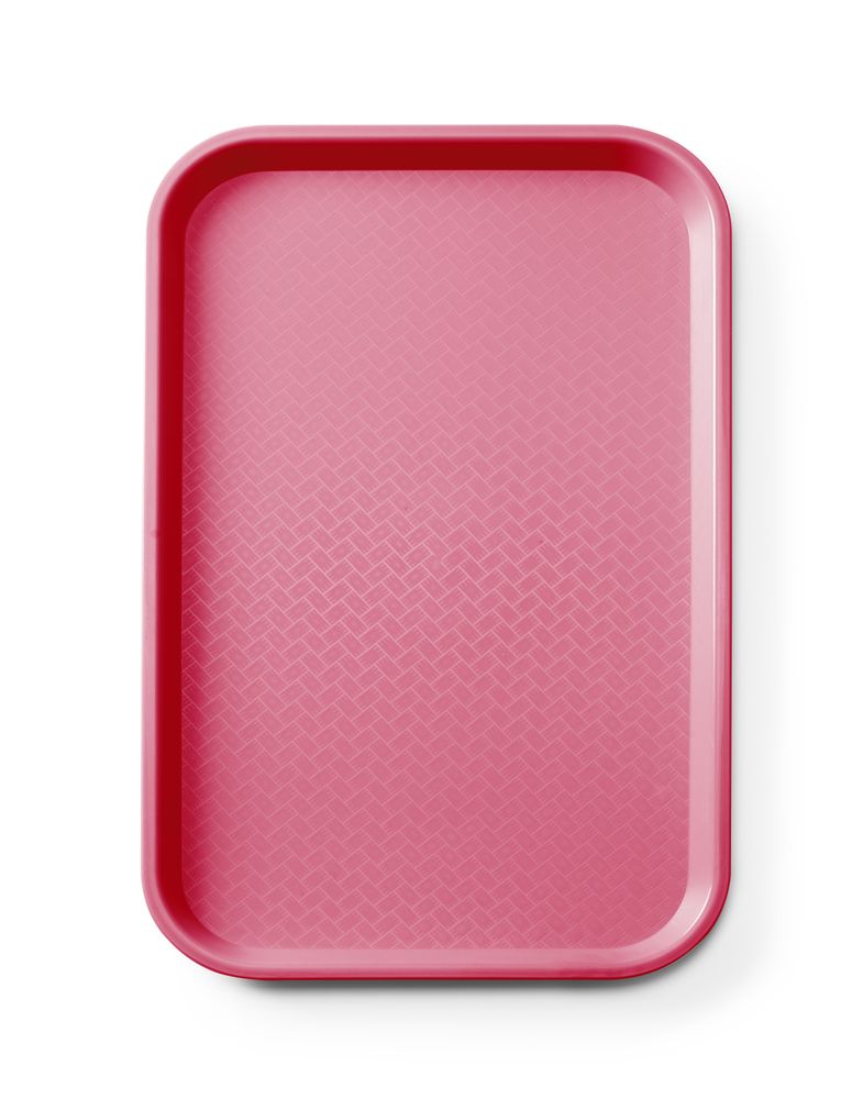 Polypropylene fast food tray GN 1/1, AmerBox, GN 1/1, Red, 530x325x(H)20mm, Rectangular