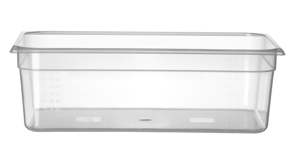 Behållare GN 1/1 polypropen, HENDI, Profi Line, GN 1/1, 21L, Transparent, 530x325x(H)150mm