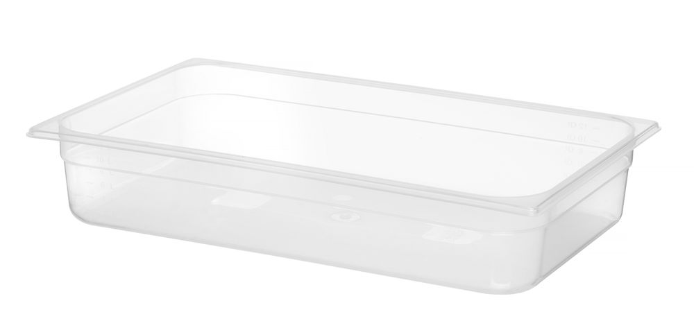 Behållare GN 1/1 polypropen, HENDI, Profi Line, GN 1/1, 14L, Transparent, 530x325x(H)100mm