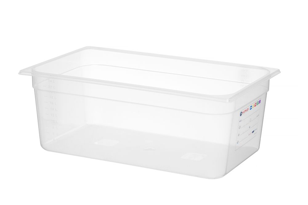 Behållare GN 1/1 HACCP, HENDI, GN 1/1, 28L, Transparent, 530x325x(H)200mm