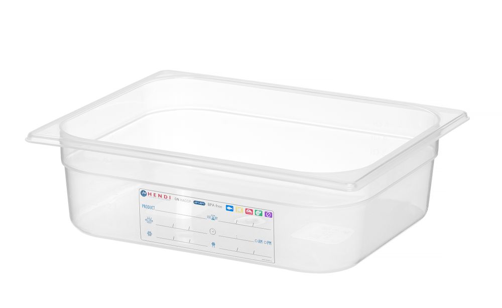 Hendi Behållare GN 1/2 HACCP, GN 1/2, 6,5L, Transparent, 325x265x(H)100mm