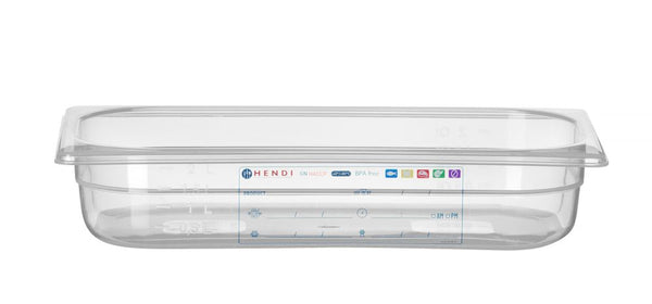 Hendi Behållare GN 1/3 HACCP, GN 1/3, 2,5L, Transparent, 325x176x(H)65mm