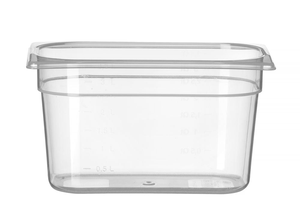 Behållare GN 1/4 polypropen, HENDI, Profi Line, GN 1/4, 4L, Transparent, 265x162x(H)150mm