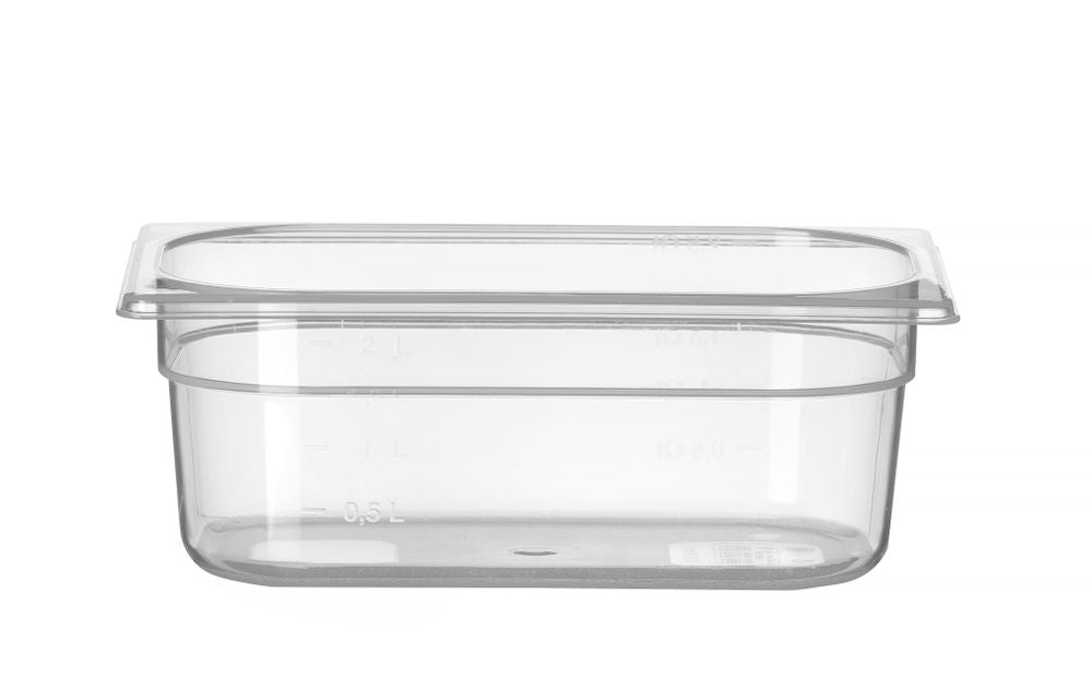 Behållare GN 1/4 polypropen, HENDI, Profi Line, GN 1/4, 2,8L, Transparent, 265x162x(H)100mm