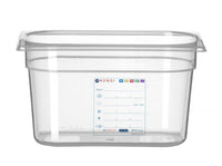 Hendi Behållare GN 1/4 HACCP, GN 1/4, 4L, Transparent, 265x162x(H)150mm