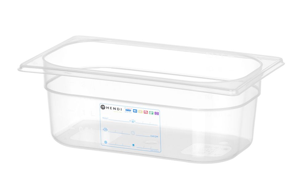 Hendi Behållare GN 1/4 HACCP, GN 1/4, 2,8L, Transparent, 265x162x(H)100mm