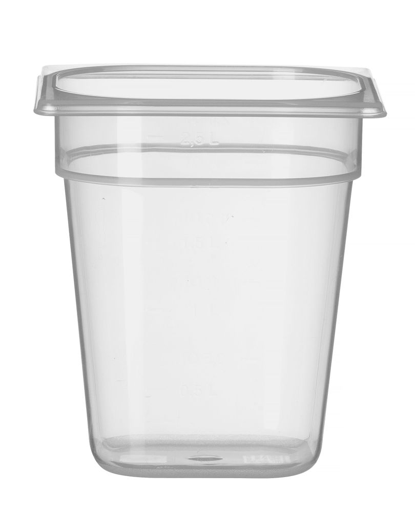 Behållare GN 1/6 polypropen, HENDI, Profi Line, GN 1/6, 3,4L, Transparent, 176x162x(H)200mm