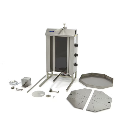 Elektrisk kebabgrill - 3 brännare - 30 kg kött MAXIMA