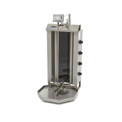 Elektrisk kebabgrill - 4 brännare - 50 kg kött MAXIMA
