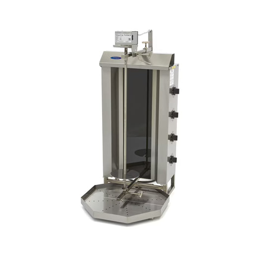 Elektrisk kebabgrill - 4 brännare - 50 kg kött MAXIMA