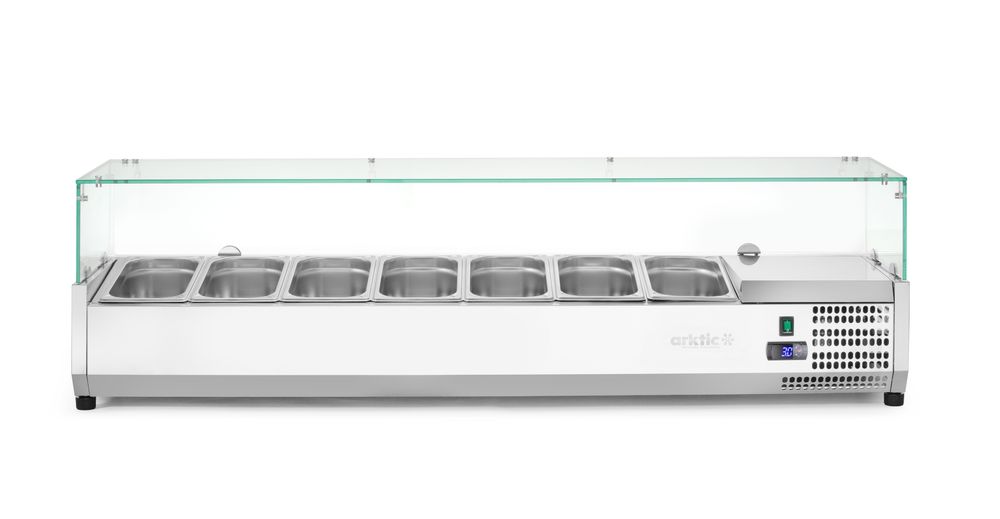 Arktic Kyld serveringsbehållare GN 1/3, 7x GN 1/3, 230V/180W, 1605x420x(H)460mm