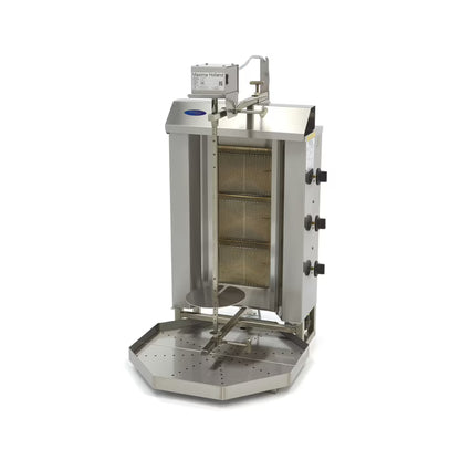 Kebabgrill Gas - 3 brännare - 30 kg kött MAXIMA