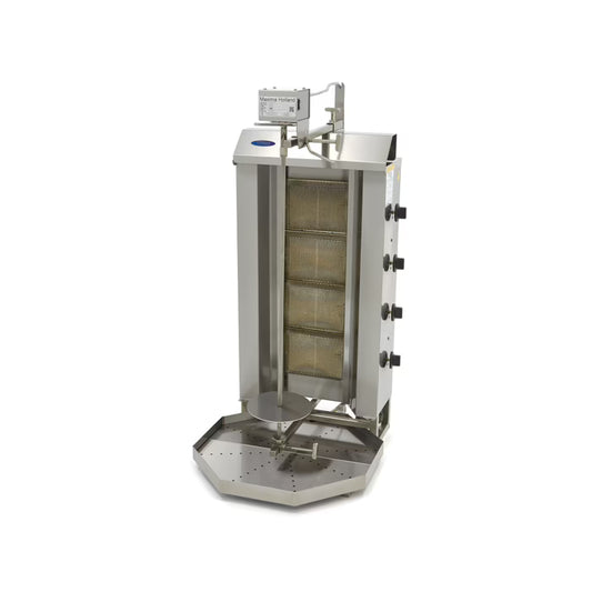 Kebabgrill Gas - 4 brännare - 50 kg kött MAXIMA