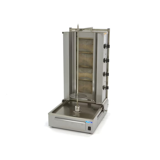 Kebabgrill Gas - 4 brännare - 70 kg kött MAXIMA
