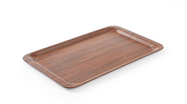 AmerBox Serveringsbricka, rektangulär, halkfri, laminerad, mahogny, 460x360mm